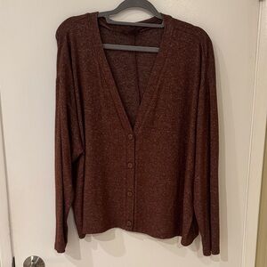 Lane Bryant Deep Brown Cardigan Sweater
